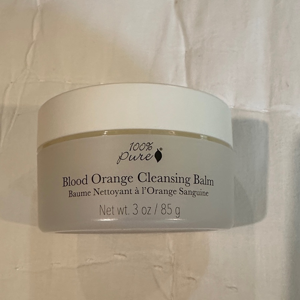 100% Pure Blood Orange Cleansing Balm in Cream Container
